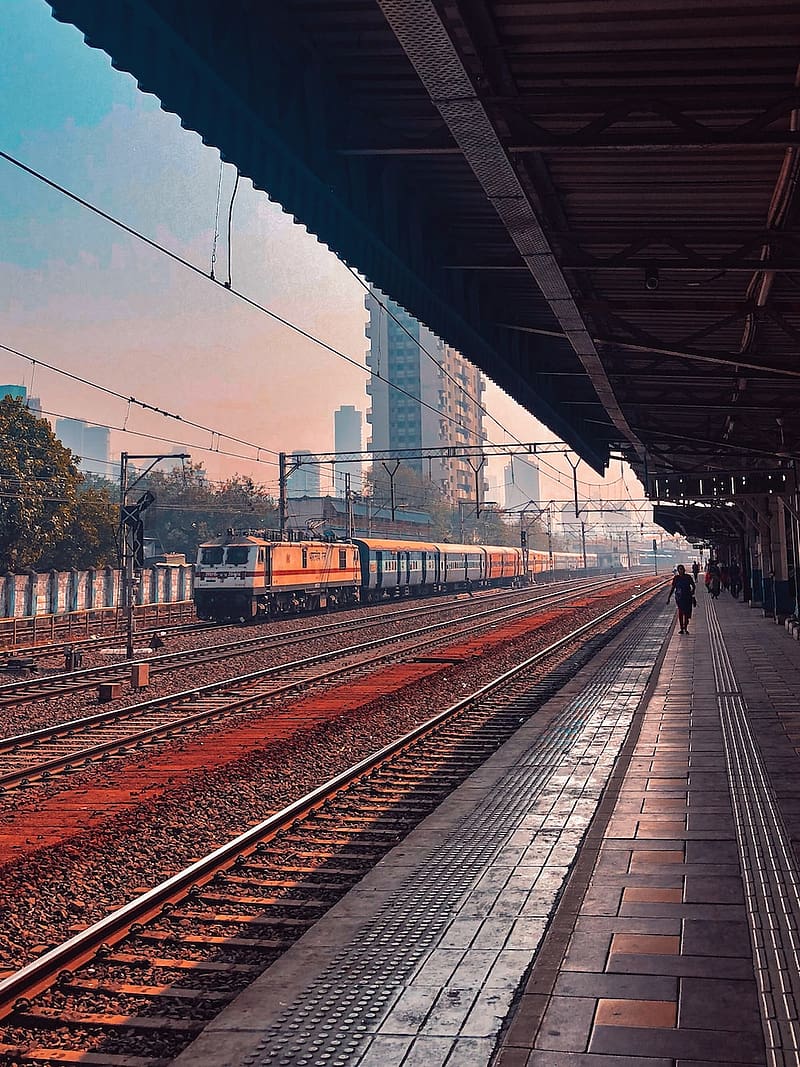 train on rail track during daytime â, Indian Train, HD phone wallpaper